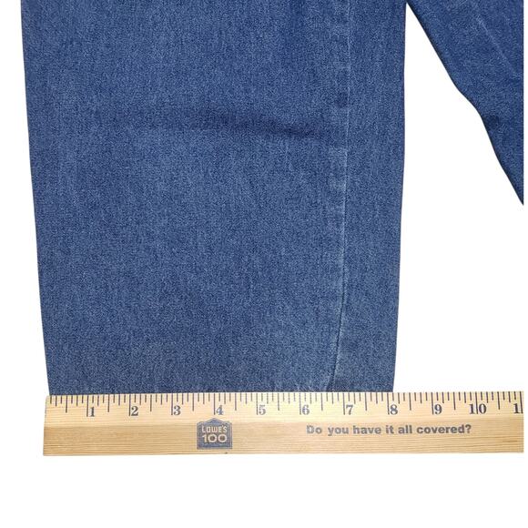 Basic Editions Vintage Denim Capri Pants Sz S Elastic Waist High Rise Pockets - Picture 8 of 10